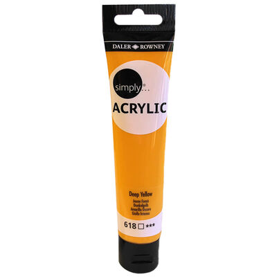 DALER ROWNEY SIMPLY ACRYLIC 75ML SL DEEP YELLOW