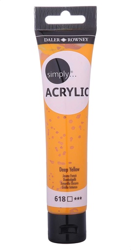 DALER ROWNEY SIMPLY ACRYLIC 75ML SL DEEP YELLOW