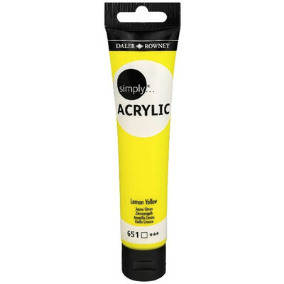 DALER ROWNEY SIMPLY ACRYLIC 75ML SL LEMON YELLOW