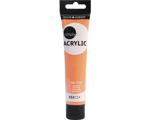 DALER ROWNEY SIMPLY ACRYLIC 75ML SL NEON ORANGE