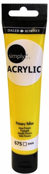 DALER ROWNEY SIMPLY ACRYLIC 75ML SL PROCESS YELLOW