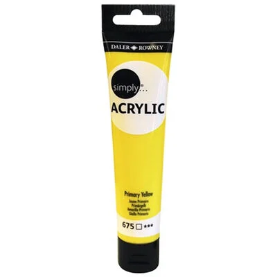 DALER ROWNEY SIMPLY ACRYLIC 75ML SL PRIMARY YELLOW