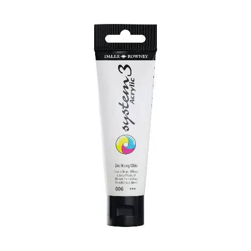 [5011386105994] DALER ROWNEY SYSTEM3 ACRYLIC 59ML ZINC MIXING WHITE