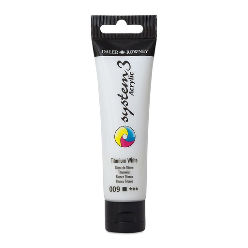 DALER ROWNEY SYSTEM3 ACRYLIC 59ML TITANIUM WHITE