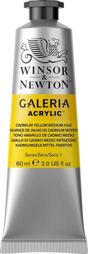 [2120120] WINSOR & NEWTON GALERIA ACRYLIC COLOUR 60ML TBE CADMIUM YELLOW MED HUE