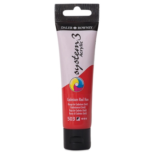 DALER ROWNEY SYSTEM3 ACRYLIC 59ML CADMIUM RED HUE