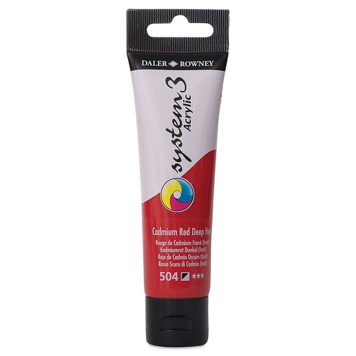 DALER ROWNEY SYSTEM3 ACRYLIC 59ML CADMIUM RED DEEP HUE