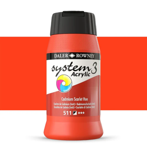 DALER ROWNEY SYSTEM3 ACRYLIC 59ML CAD SCARLET HUE