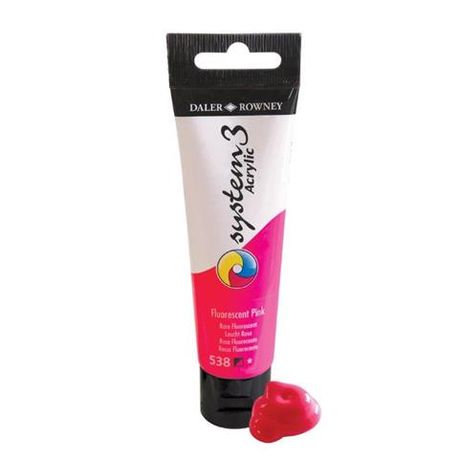 DALER ROWNEY SYSTEM3 ACRYLIC 59ML FLUORESCENT PINK