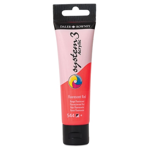 DALER ROWNEY SYSTEM3 ACRYLIC 59ML FLUORESCENT RED