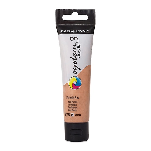 DALER ROWNEY SYSTEM3 ACRYLIC 59ML PEACH PINK