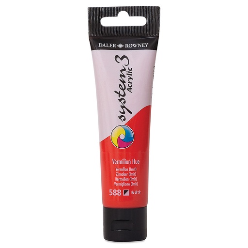 DALER ROWNEY SYSTEM3 ACRYLIC 59ML VERMILION HUE