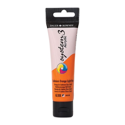 DALER ROWNEY SYSTEM3 ACRYLIC 59ML CADMIUM ORANGE LIGHT HUE