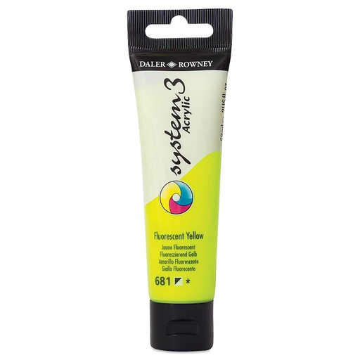 DALER ROWNEY SYSTEM3 ACRYLIC 59ML FLUORESCENT YELLOW