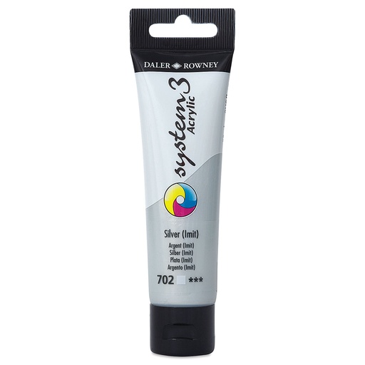 DALER ROWNEY SYSTEM3 ACRYLIC 59ML SILVER HUE