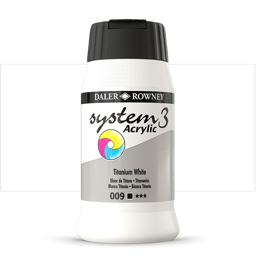 DALER ROWNEY SYSTEM3 ACRYLIC 500ML TITANIUM WHITE