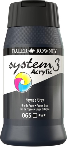 DALER ROWNEY SYSTEM3 ACRYLIC 500ML PAYNE'S GREY