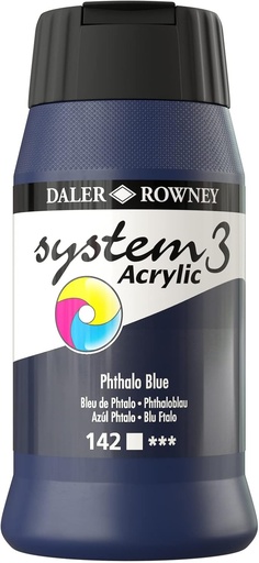 DALER ROWNEY SYSTEM3 ACRYLIC 500ML PHTHALO BLUE