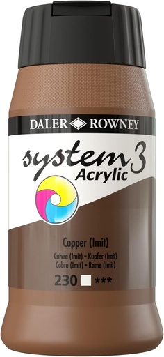 DALER ROWNEY SYSTEM3 ACRYLIC 500ML COPPER IMIT