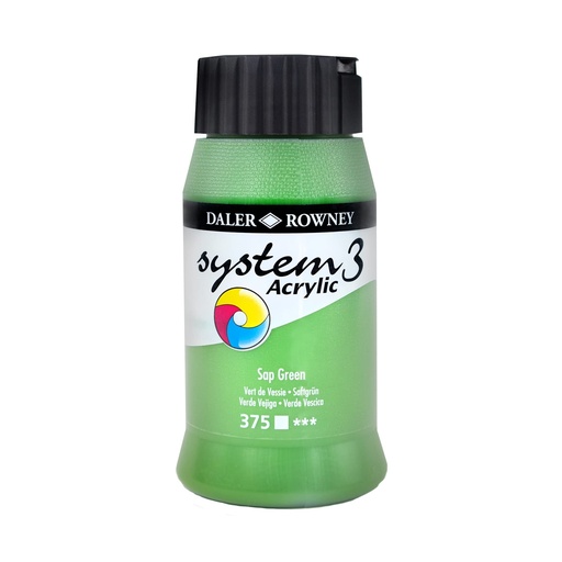 DALER ROWNEY SYSTEM3 ACRYLIC 500ML SAP GREEN