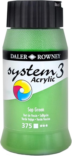 DALER ROWNEY SYSTEM3 ACRYLIC 500ML SAP GREEN