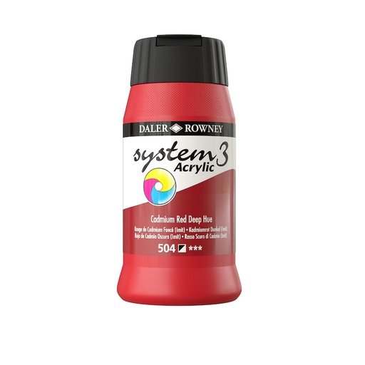 DALER ROWNEY SYSTEM3 ACRYLIC 500ML CAD RED DEEP H