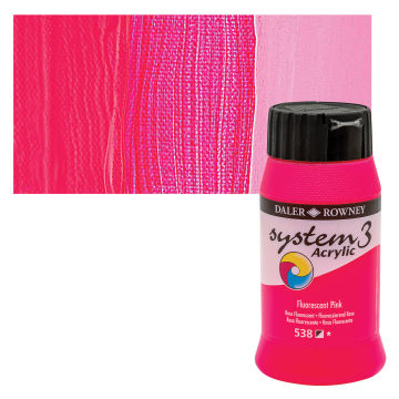 DALER ROWNEY SYSTEM3 ACRYLIC 500ML FLUO PINK