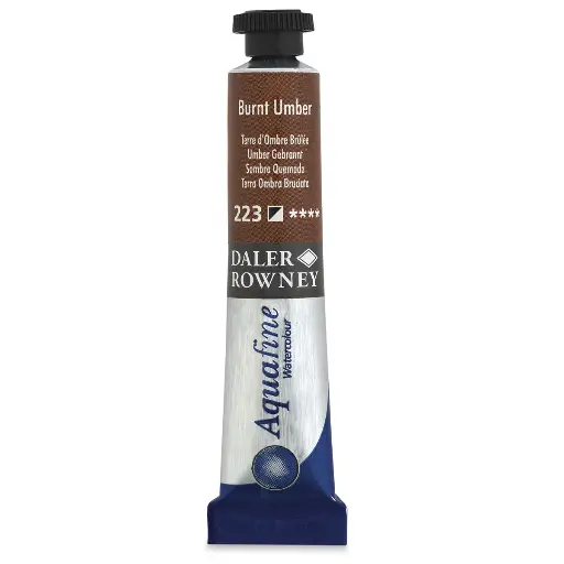 DALER ROWNEY AQUAFINE 8ML BURNT UMBER