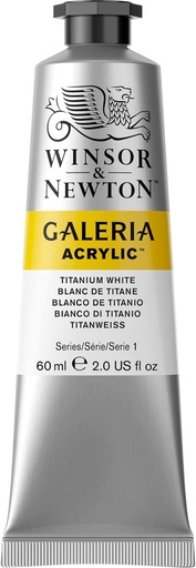 [2120644] WINSOR & NEWTON GALERIA ACRYLIC COLOUR 60ML TUBE TITANIUM WHITE