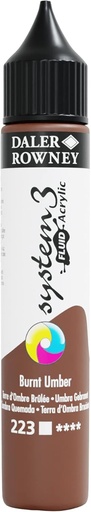 DALER ROWNEY SYSTEM3 FLUID 29.5ML BURNT UMBER