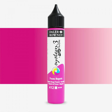 DALER ROWNEY SYSTEM3 FLUID 29.5ML PROCESS MAGENTA