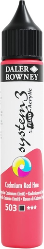 DALER ROWNEY SYSTEM3 FLUID 29.5ML CADMIUM RED HUE