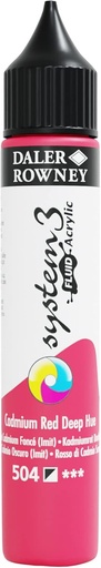 DALER ROWNEY SYSTEM3 FLUID 29.5ML CADMUM RED DEEP HUE