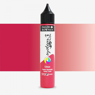 DALER ROWNEY SYSTEM3 FLUID 29.5ML CRIMSON