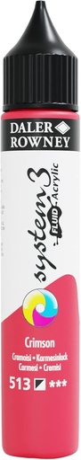 DALER ROWNEY SYSTEM3 FLUID 29.5ML CRIMSON