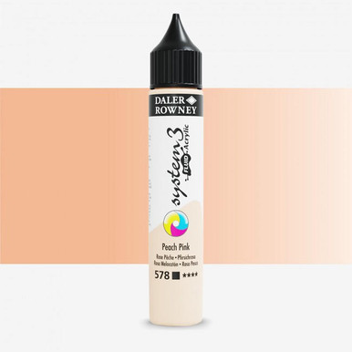 DALER ROWNEY SYSTEM3 FLUID 29.5ML PEACH PINK