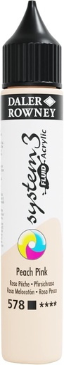 DALER ROWNEY SYSTEM3 FLUID 29.5ML PEACH PINK
