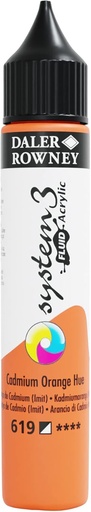 DALER ROWNEY SYSTEM3 FLUID 29.5ML CADMIUM ORANGE HUE