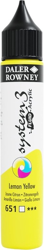 DALER ROWNEY SYSTEM3 FLUID 29.5ML LEMON YELLOW