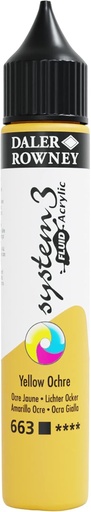 DALER ROWNEY SYSTEM3 FLUID 29.5ML YELLOW OCHRE
