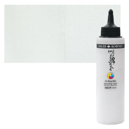 DALER ROWNEY SYSTEM3 FLUID 250ML ZINC MIX WHITE