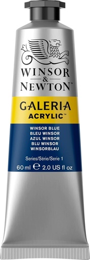 WINSOR & NEWTON GALERIA ACRYLIC COLOUR 60ML TUBE WINSOR BLUE