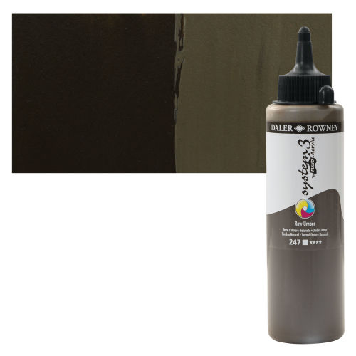 DALER ROWNEY SYSTEM3 FLUID 250ML RAW UMBER