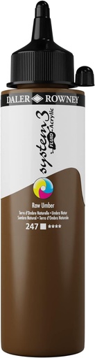 DALER ROWNEY SYSTEM3 FLUID 250ML RAW UMBER
