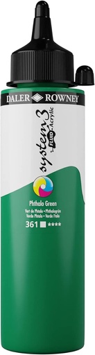 DALER ROWNEY SYSTEM3 FLUID 250ML PHTHALO GREEN