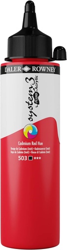 DALER ROWNEY SYSTEM3 FLUID 250ML CADMIUM RED HUE
