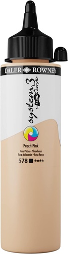 DALER ROWNEY SYSTEM3 FLUID 250ML PEACH PINK