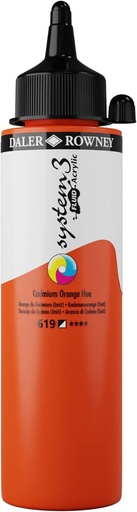 DALER ROWNEY SYSTEM3 FLUID 250ML CADMIUM ORANGE HUE