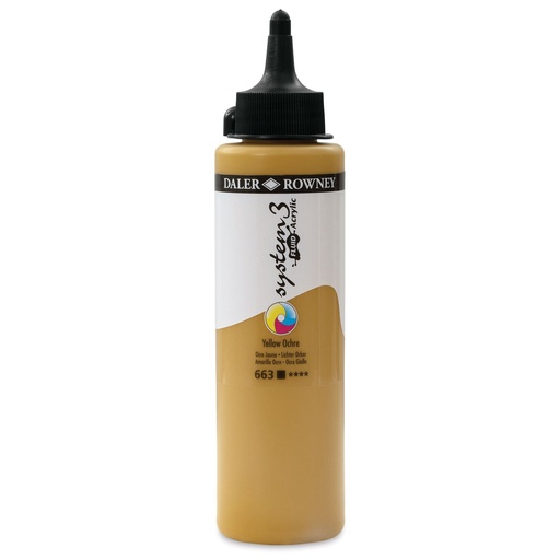 DALER ROWNEY SYSTEM3 FLUID 250ML YELLOW OCHRE