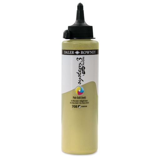 DALER ROWNEY SYSTEM3 FLUID 250ML PALE GOLD